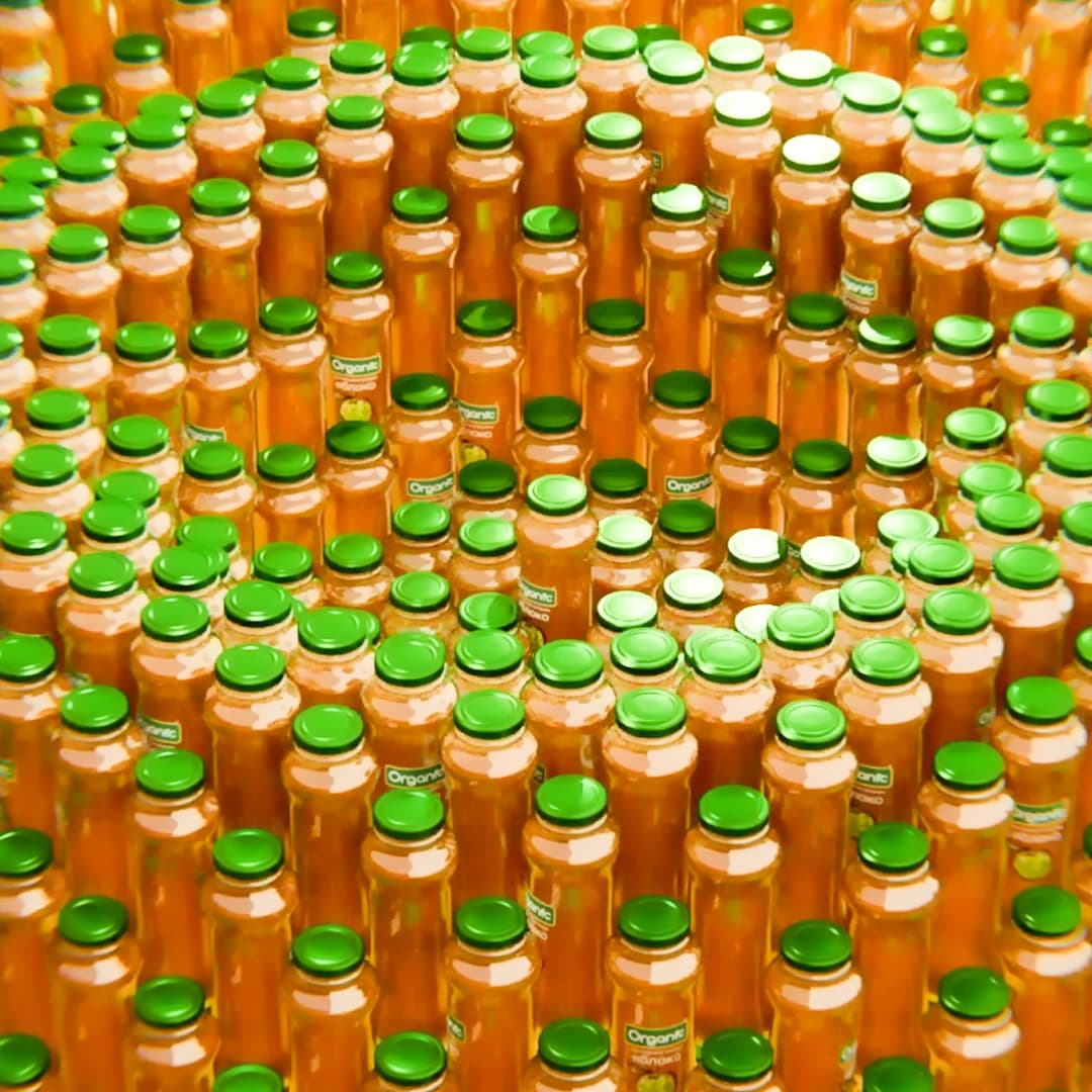 Зацикленная анимация соков Organic